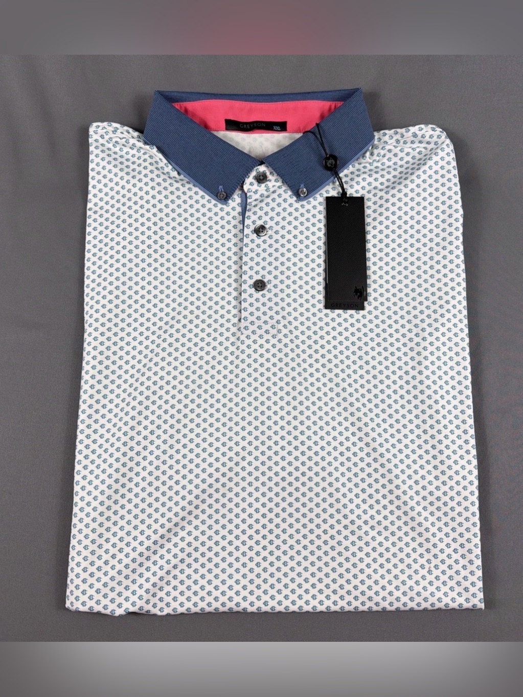 Greyson Golf Shirt Polo Sleeve Logo Canoe Brook Custom Print Xxl Arctic Nwt $118
